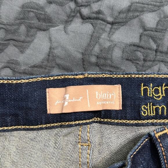 7 FOR ALL MANKIND women’s size 31 high waist slim kick b (air) slimming stretch - Picture 8 of 16